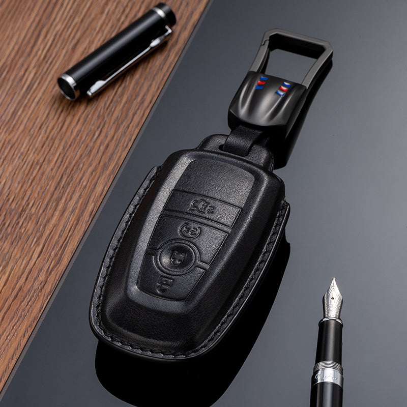Leather Key Fob Cover for Ford (Model C) - T-Carbon Official Store