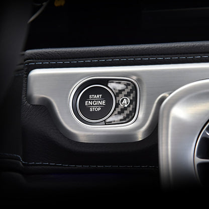 Carbon Fiber Automatic Start Stop Button for Mercedes Benz (Model B)