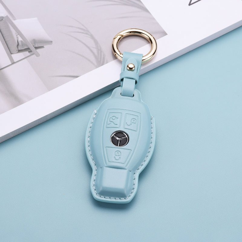 Pastel Leather Key Fob Cover for Mercedes Benz (Model A) - T-Carbon Official Store
