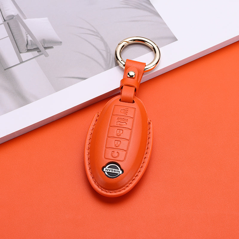 Pastel Leather Key Fob Cover for Nissan (Model A) - T-Carbon Official Store