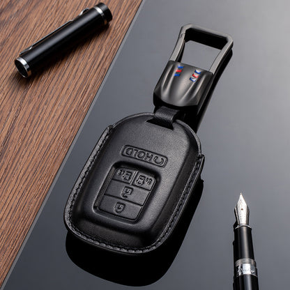 Leather Key Fob Cover for Honda (Model C) - T-Carbon Official Store