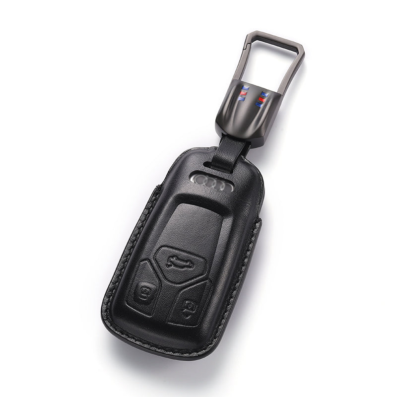 Leather Key Fob Cover for Audi (Model C) - T-Carbon Official Store