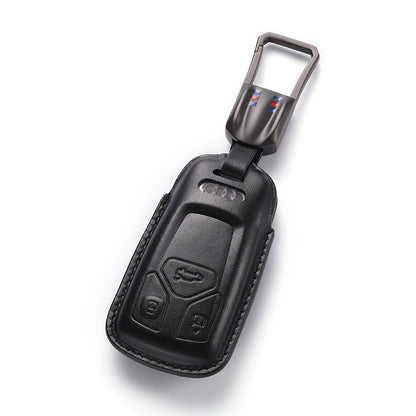 Leather Key Fob Cover for Audi (Model C) - T-Carbon Official Store