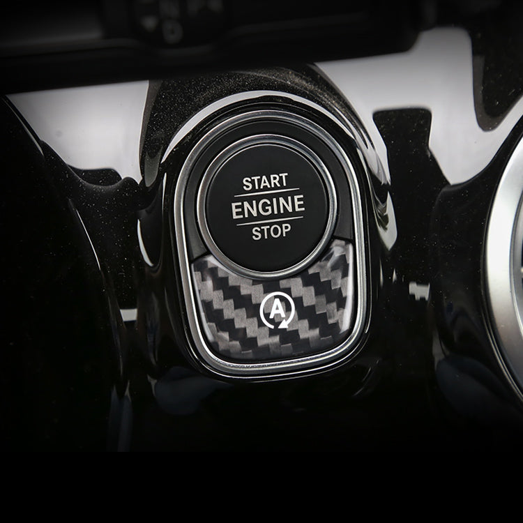 Carbon Fiber Automatic Start Stop Button for Mercedes Benz (Model A)