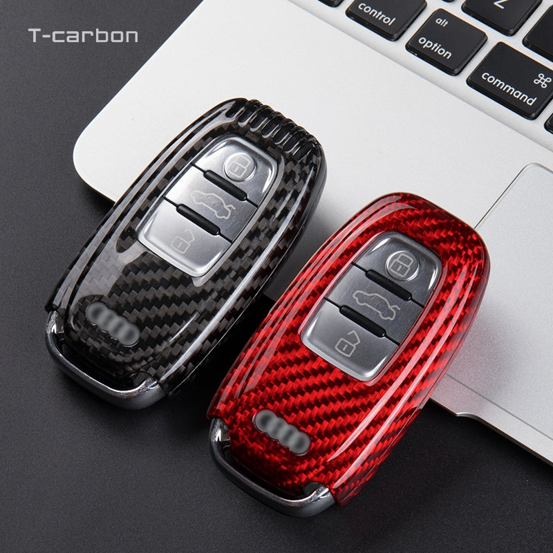 Audi Carbon Fiber Key Fob Case (Model A) - T-Carbon Official
