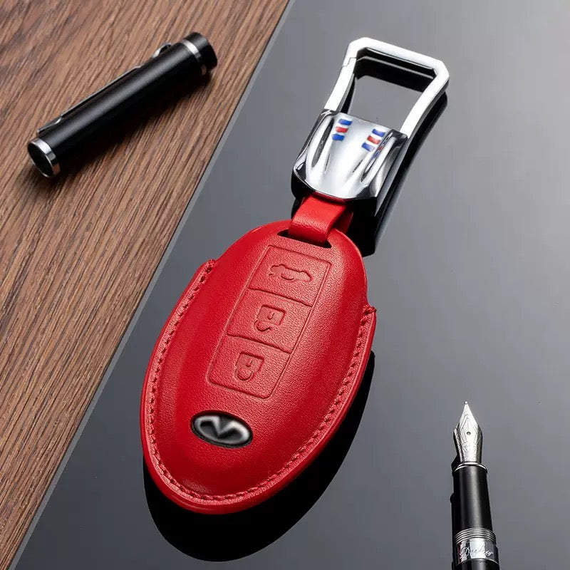 Leather Key Fob Cover for Infiniti (Model B) - T-Carbon Official Store