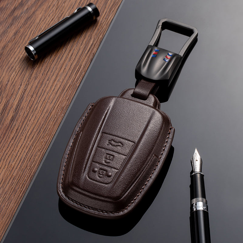 Leather Key Fob Cover for Toyota (Model D) - T-Carbon Official Store