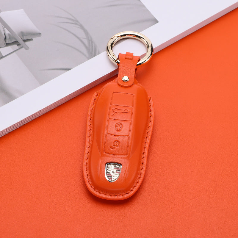 Pastel Leather Key Fob Cover for Porsche (Model A) - T-Carbon Official Store