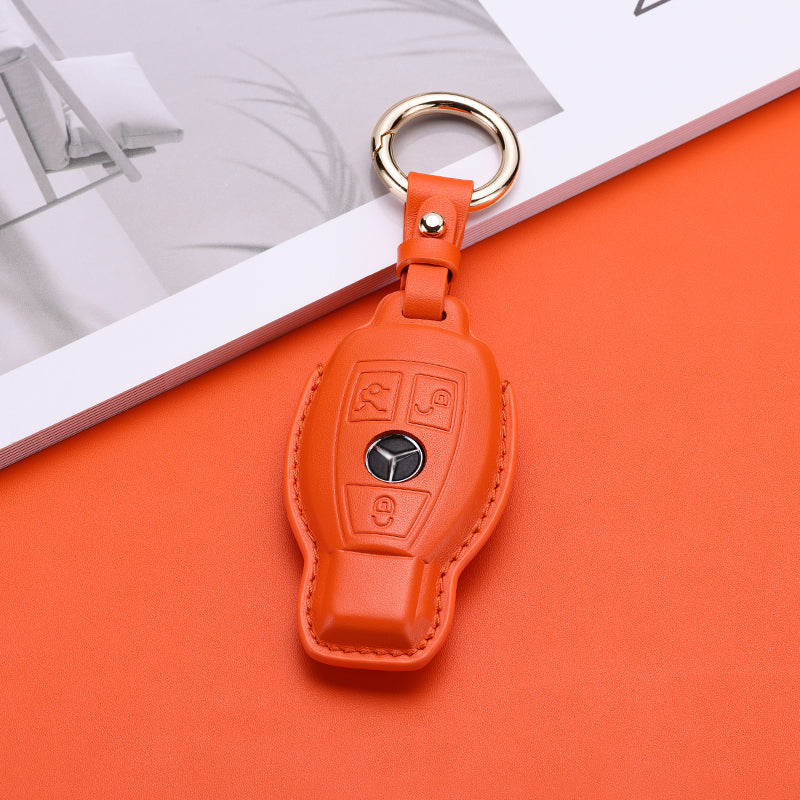 Pastel Leather Key Fob Cover for Mercedes Benz (Model A) - T-Carbon Official Store