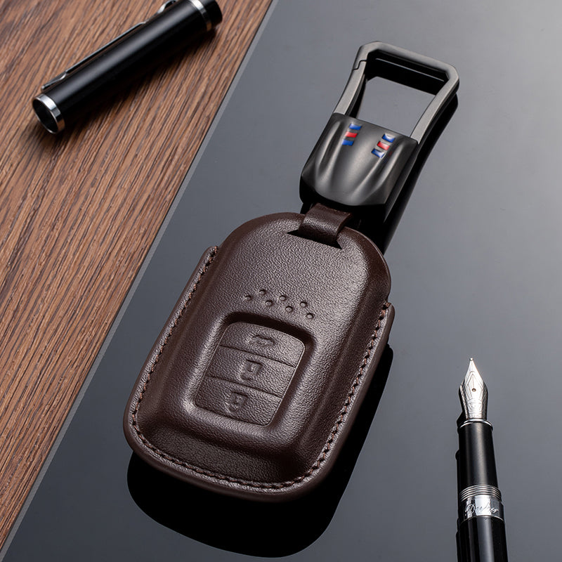 Leather Key Fob Cover for Honda (Model C) - T-Carbon Official Store