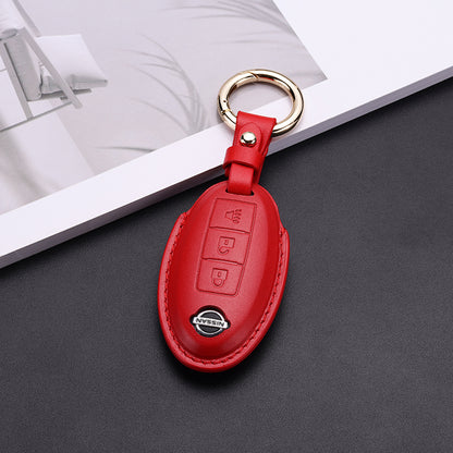Pastel Leather Key Fob Cover for Nissan (Model A) - T-Carbon Official Store