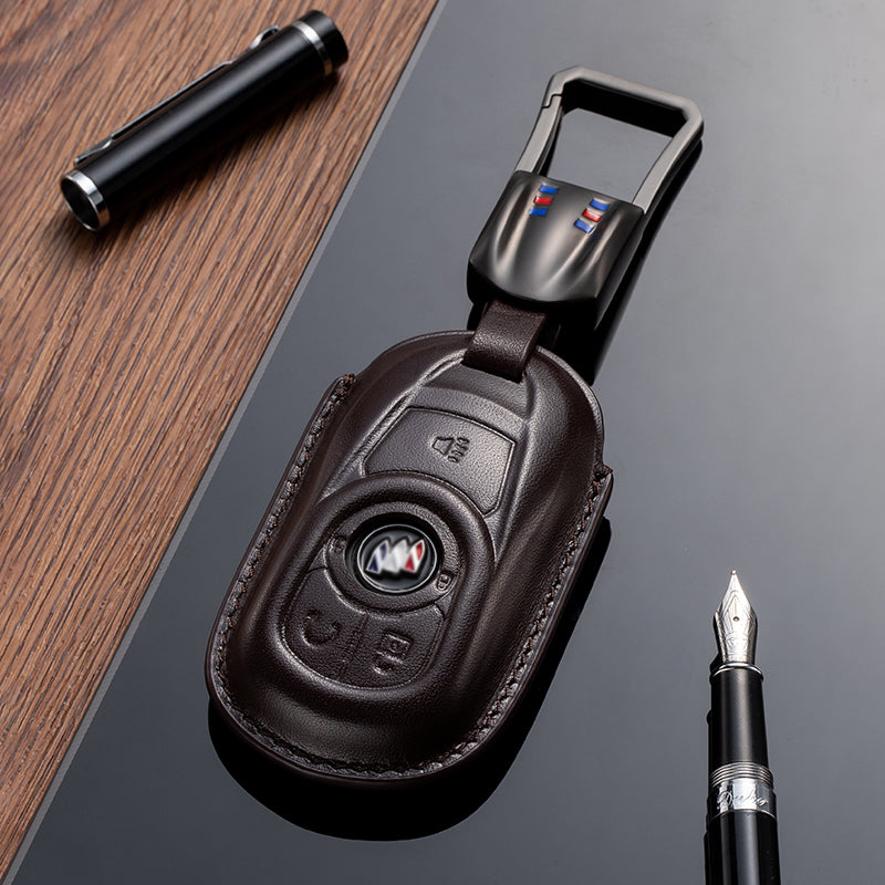 Leather Key Fob Cover for Buick (Model A) - T-Carbon Official Store