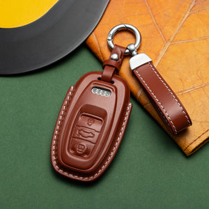 Open image in slideshow, Audi Exclusive Leather Key Fob Cover (Model A)

