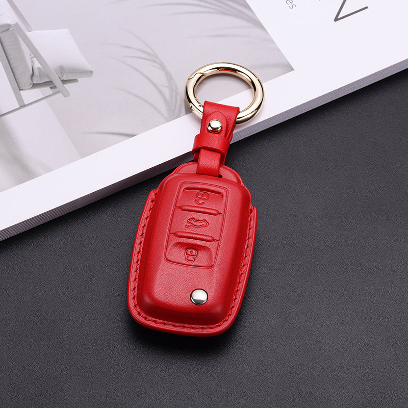 Pastel Leather Key Fob Cover for Volkswagen (Model B) – T-Carbon