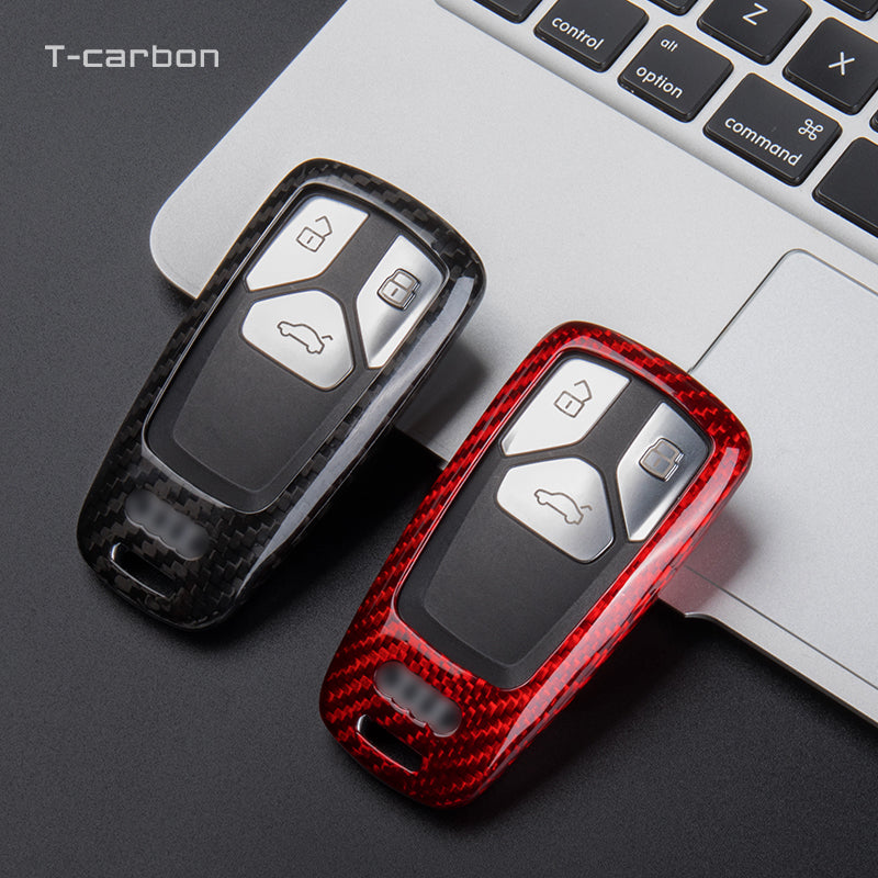 Audi Carbon Fiber Key Fob Case (Model C) - T-Carbon Official