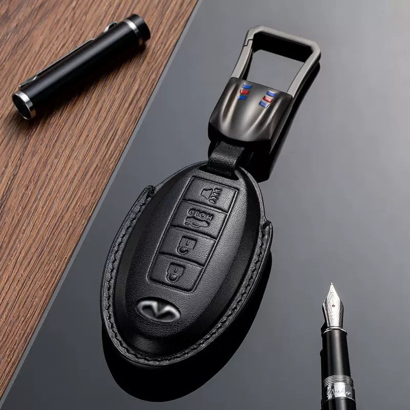 Leather Key Fob Cover for Infiniti (Model B) - T-Carbon Official Store