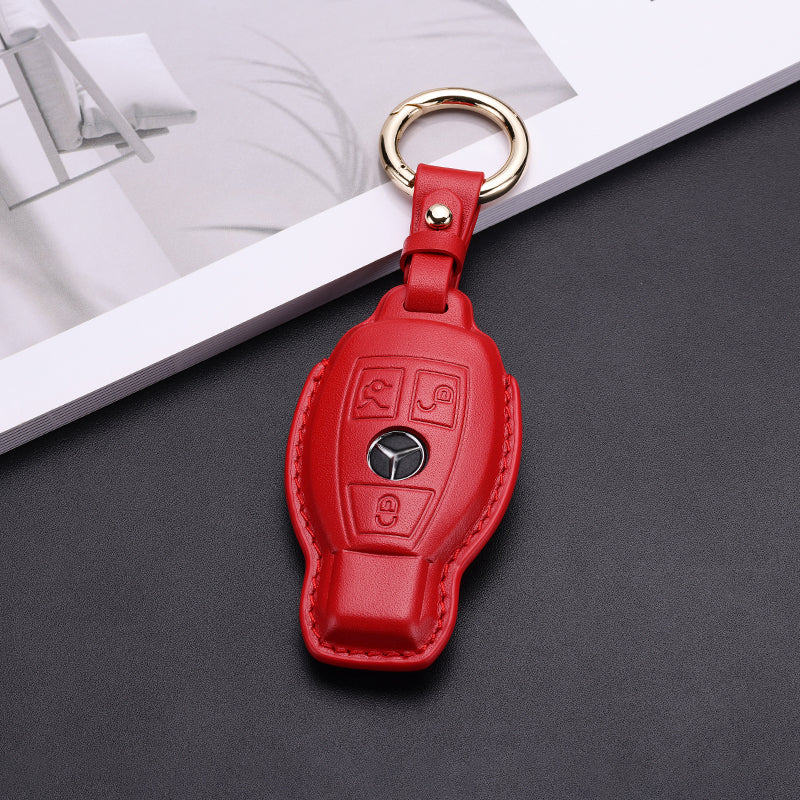 Pastel Leather Key Fob Cover for Mercedes Benz (Model A) - T-Carbon Official Store