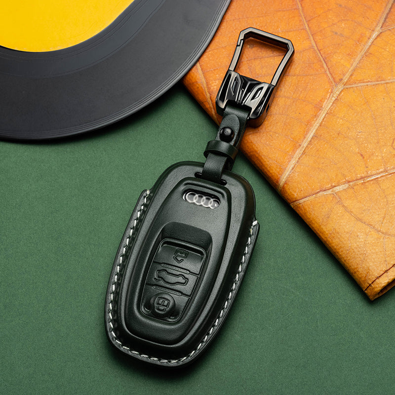 Exclusive Leather Key Fob Cover for Audi (Model A)