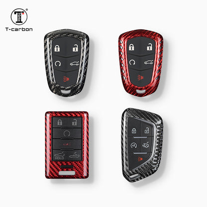 T-Carbon for Cadillac Carbon Fiber Key Fob Case (Model A) - T-Carbon Official Store