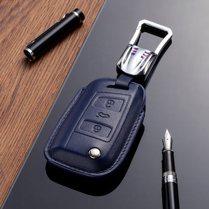 Leather Key Fob Cover for Volkswagen (Model C) - T-Carbon Official Store