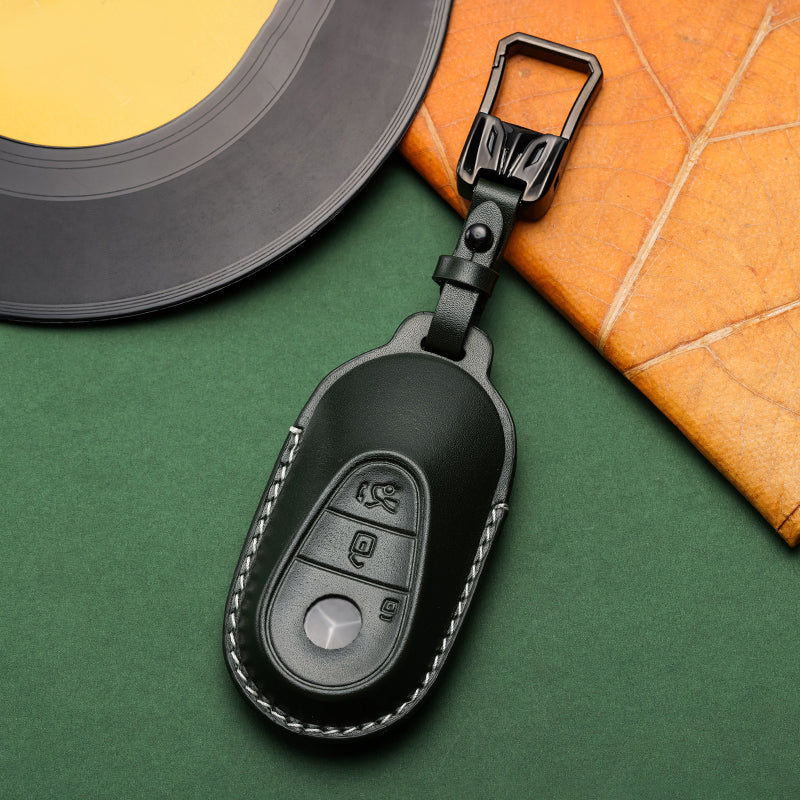Exclusive Leather Key Fob Cover for Mercedes Benz (Model D)