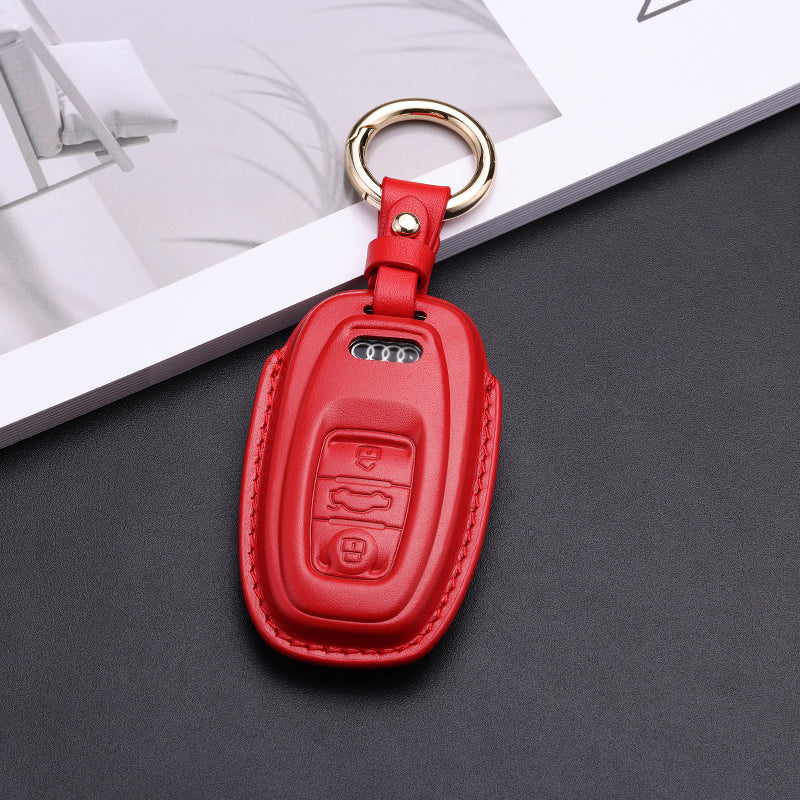 Pastel Leather Key Fob Cover Audi (Model A)