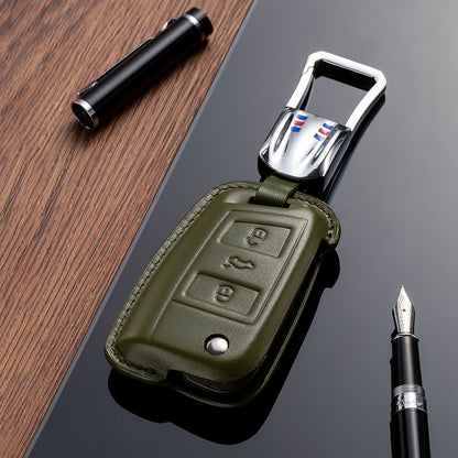 Leather Key Fob Cover for Volkswagen (Model C) - T-Carbon Official Store