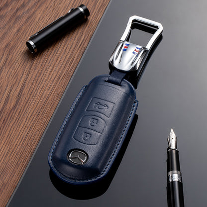 Leather Key Fob Cover for Mazda (Model A) - T-Carbon Official Store