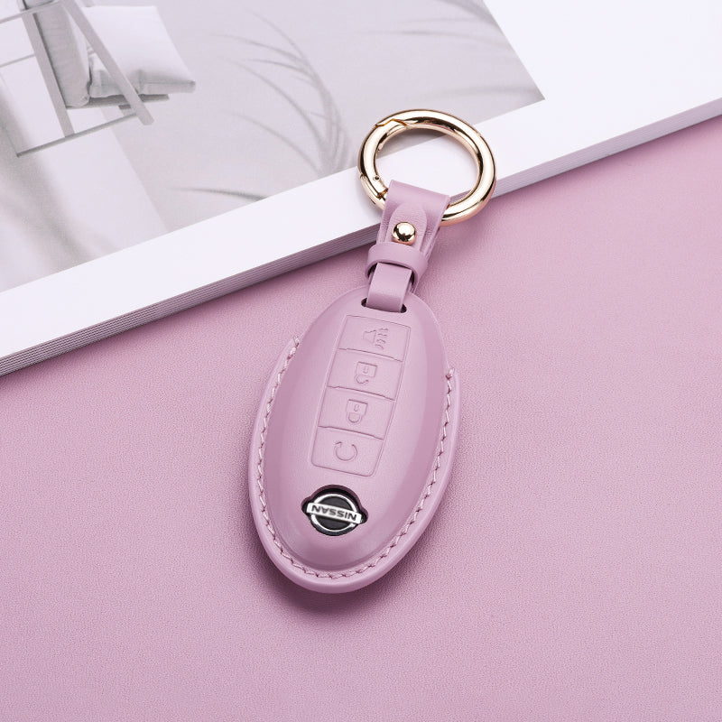 Pastel Leather Key Fob Cover for Nissan (Model A) - T-Carbon Official Store