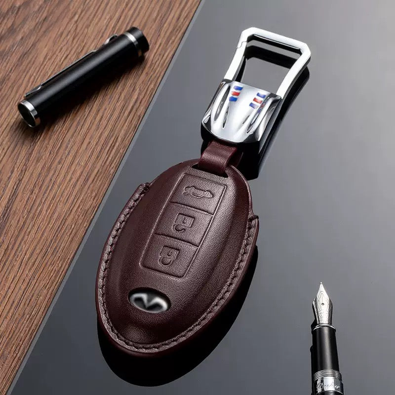 Leather Key Fob Cover for Infiniti (Model B) - T-Carbon Official Store