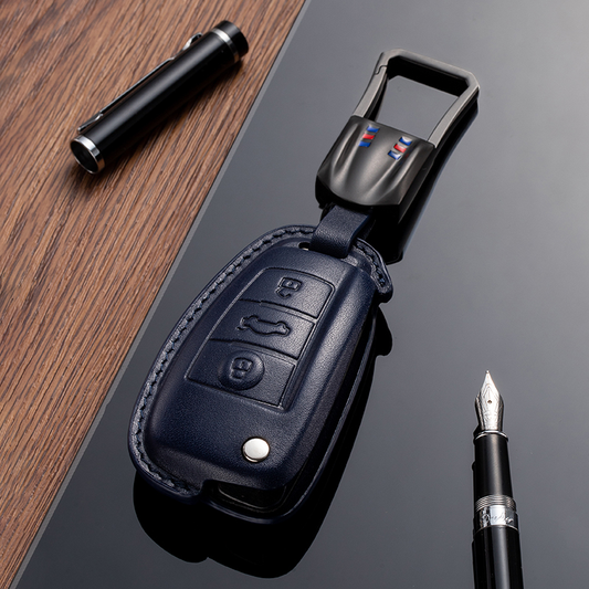 Leather Key Fob Cover for Audi (Model B) - T-Carbon Official Store