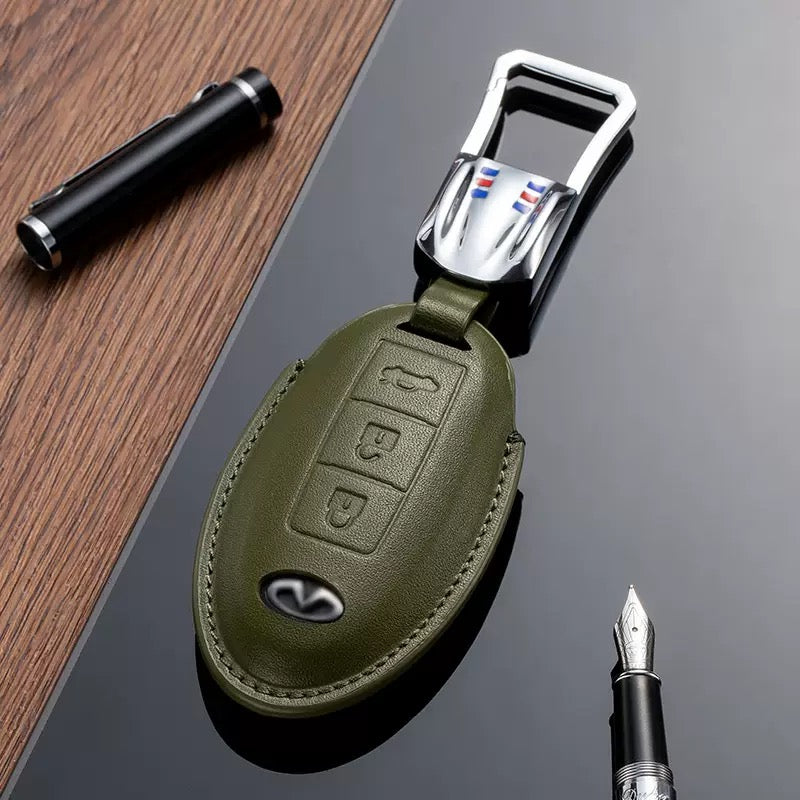 Leather Key Fob Cover for Infiniti (Model B) - T-Carbon Official Store