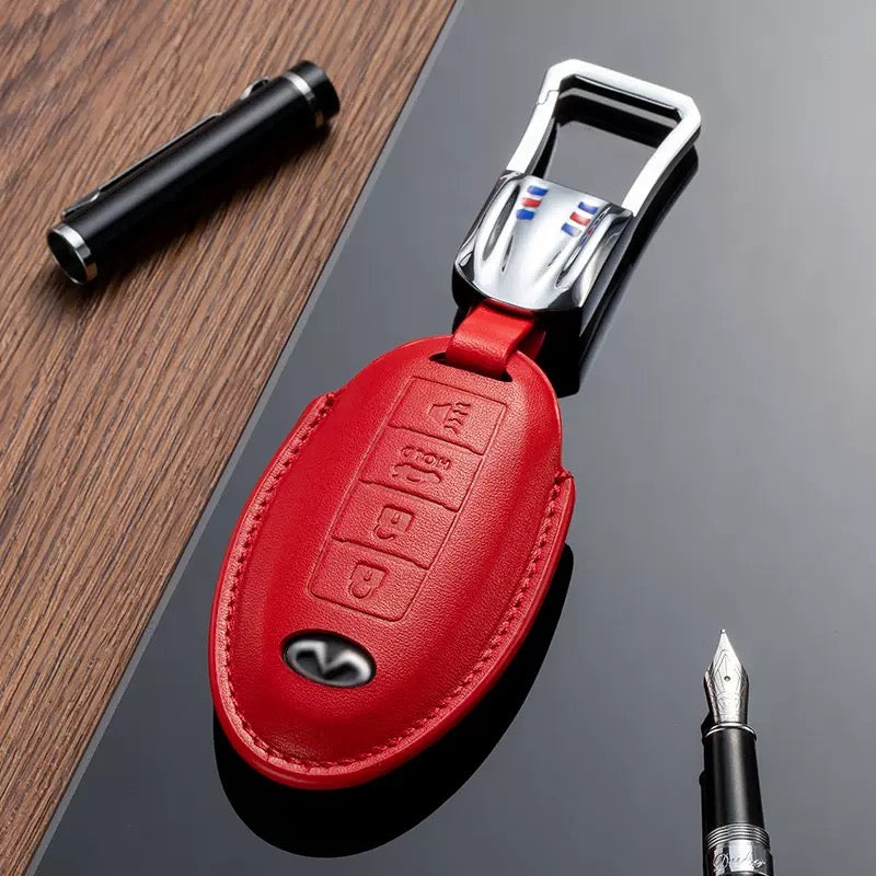 Leather Key Fob Cover for Infiniti (Model B) - T-Carbon Official Store