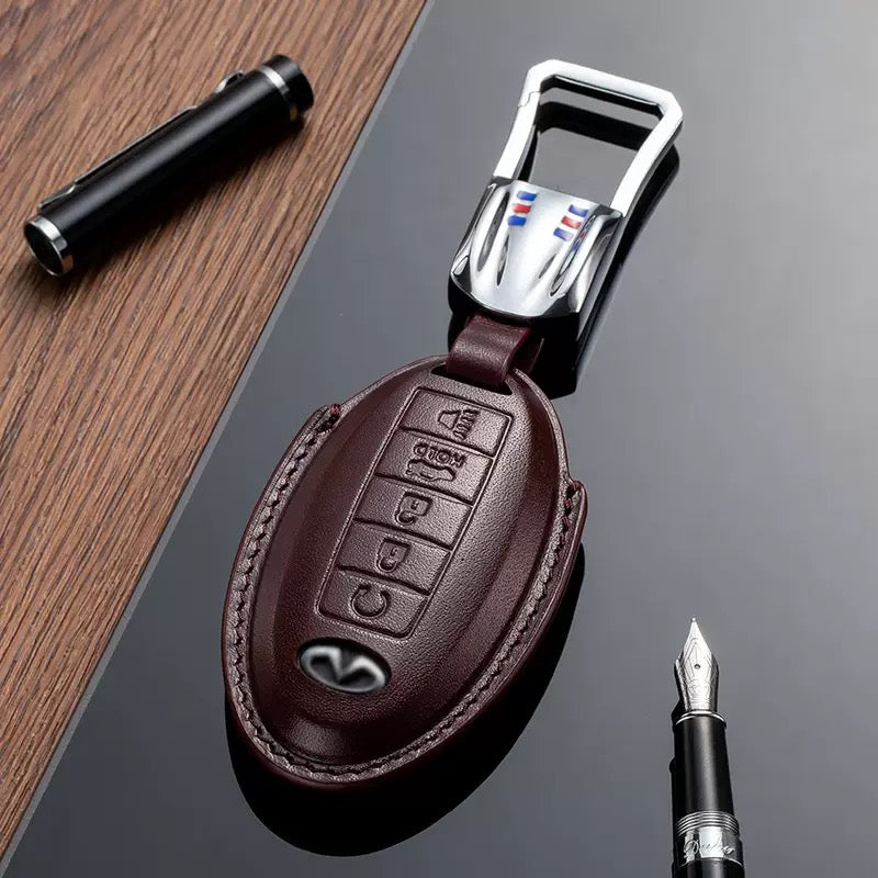Leather Key Fob Cover for Infiniti (Model B) - T-Carbon Official Store