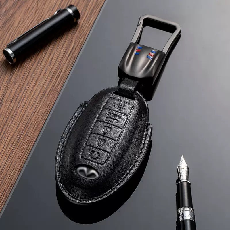 Leather Key Fob Cover for Infiniti (Model B) - T-Carbon Official Store