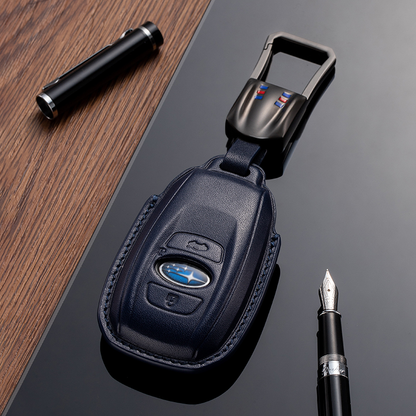Leather Key Fob Cover for Subaru (Model B)