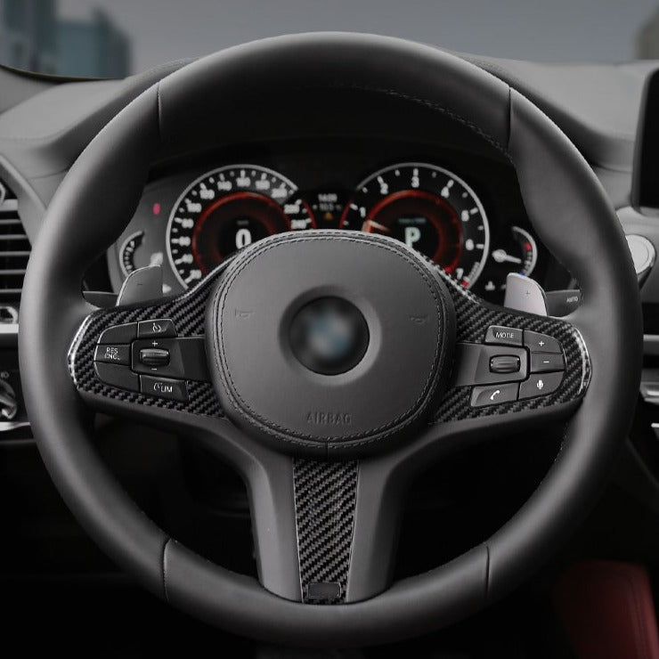 BMW Carbon Fiber Steering Wheel Cover (Model A: 2016-2018)