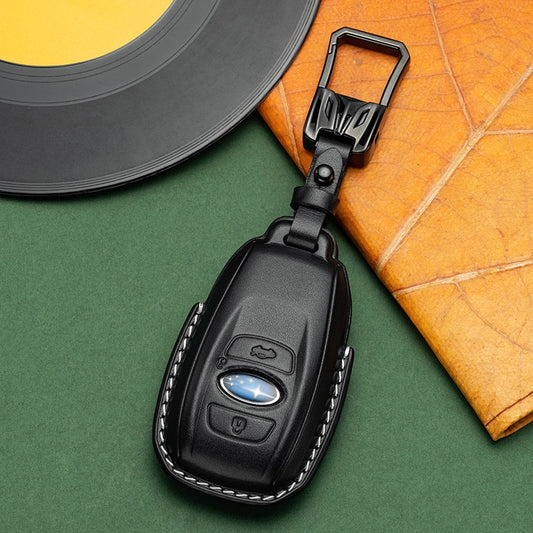 Exclusive Leather Key Fob Cover for Subaru (Model B)