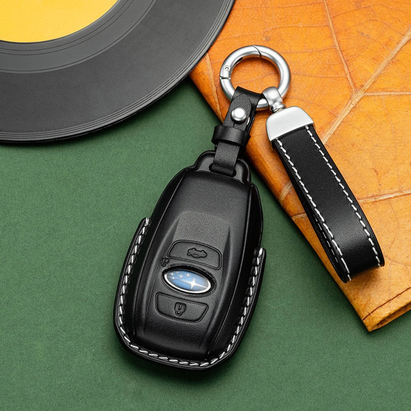 Exclusive Leather Key Fob Cover for Subaru (Model B)