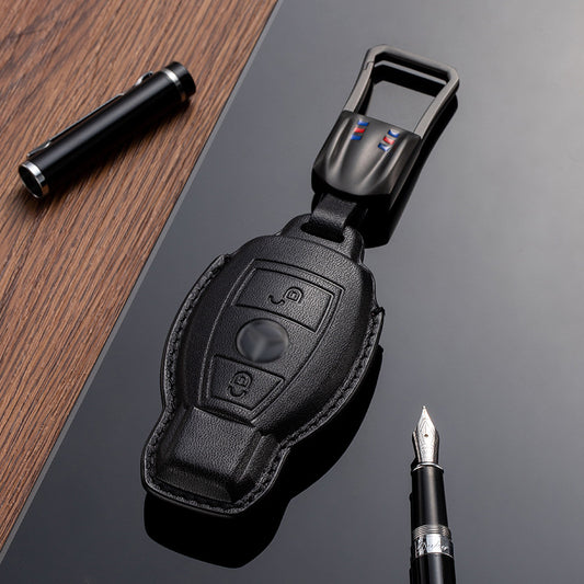 Leather Key Fob Cover for Mercedes Benz (Model A) - T-Carbon Official Store