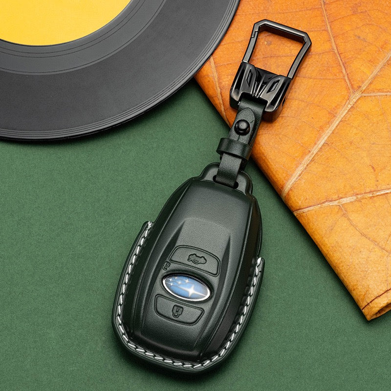 Exclusive Leather Key Fob Cover for Subaru (Model B)