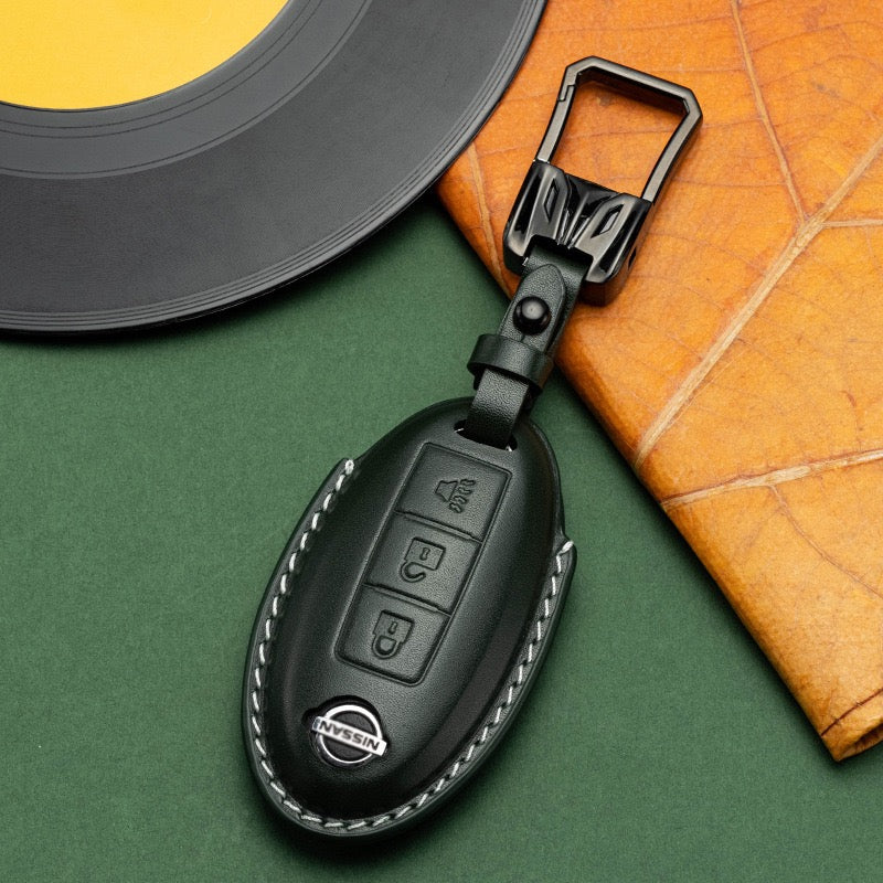 Exclusive Leather Key Fob Cover for Nissan (Model A)