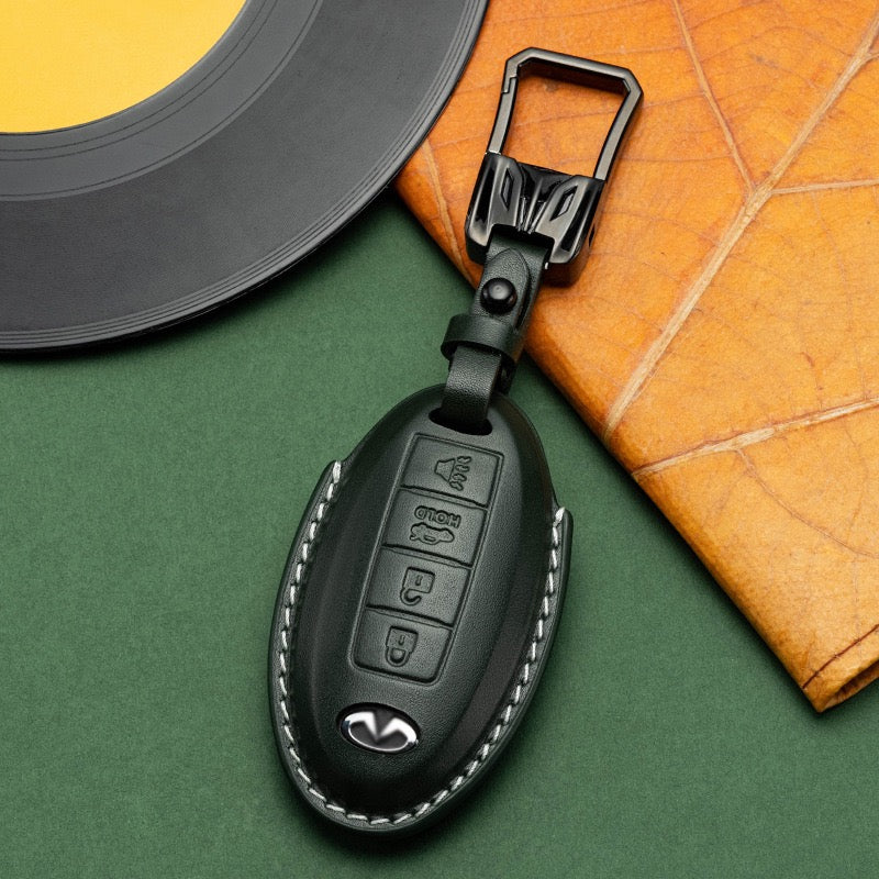 Exclusive Leather Key Fob Cover for Infiniti (Model B)
