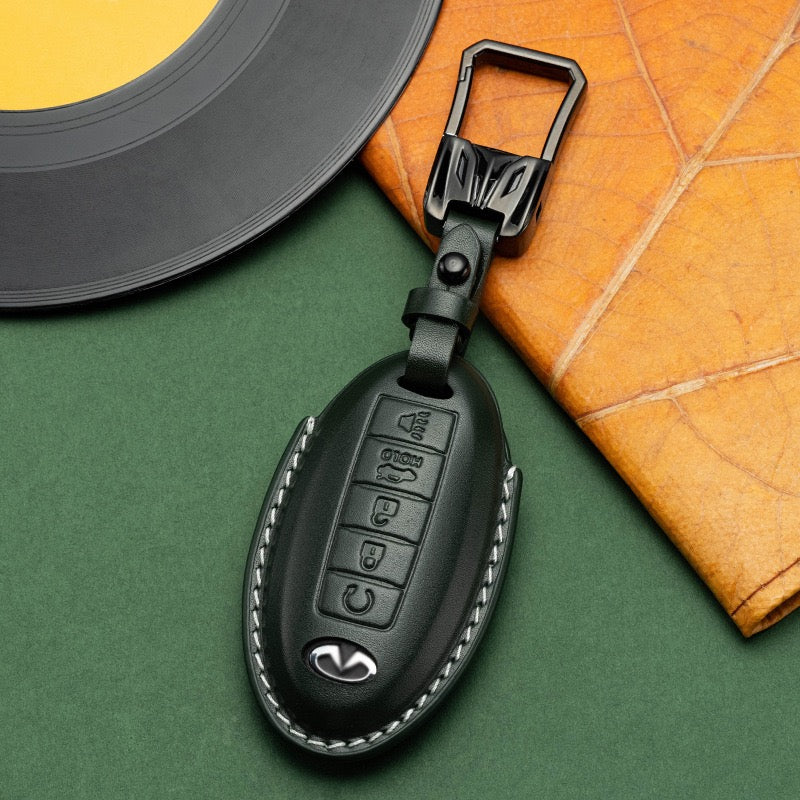 Exclusive Leather Key Fob Cover for Infiniti (Model B)