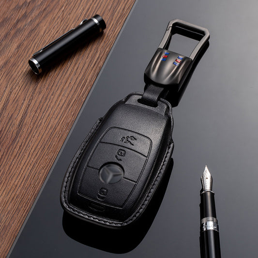 Leather Key Fob Cover for Mercedes Benz (Model B) - T-Carbon Official Store