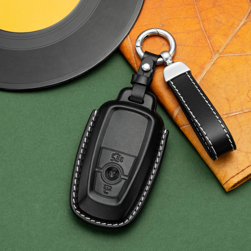 Exclusive Leather Key Fob Cover for Ford (Model C)