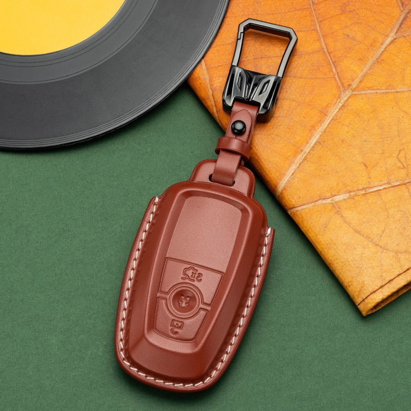 Exclusive Leather Key Fob Cover for Ford (Model C)