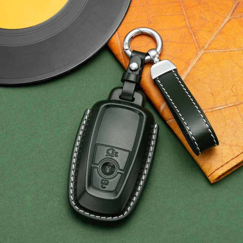 Exclusive Leather Key Fob Cover for Ford (Model C)