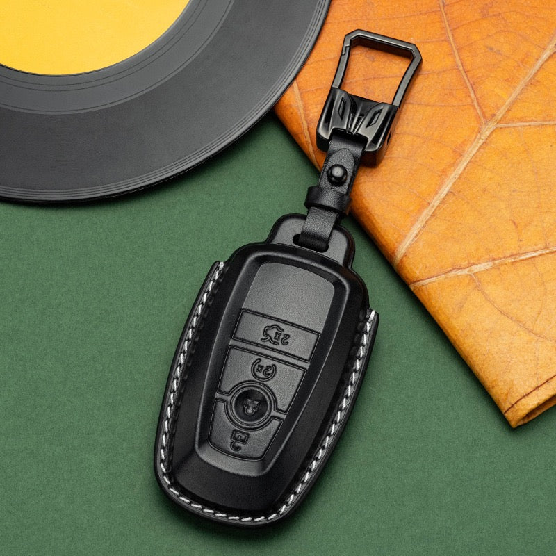 Exclusive Leather Key Fob Cover for Ford (Model C)