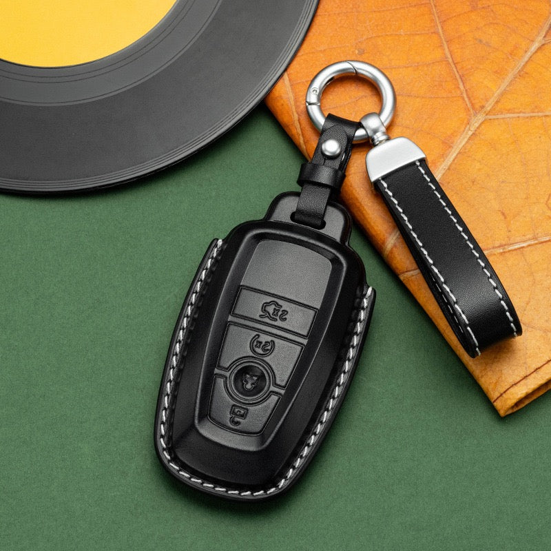 Exclusive Leather Key Fob Cover for Ford (Model C)